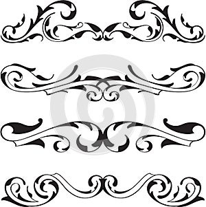 Divide victorian design elements set