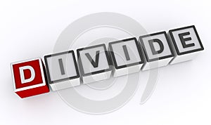 divide word block on white