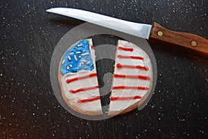Divided Patriotic cookies