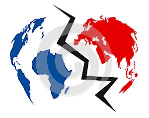 Divided World Concept