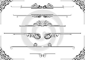 Divider and corner floral design