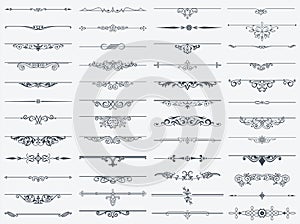 Dividers design element vintage set