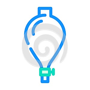 dividing funnel lab tool color icon vector illustration