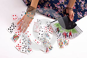 Divination by playing cards photo