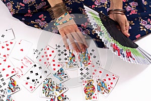 Divination by playing cards photo