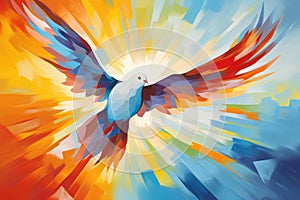 Divine Dove holy spirit fly. Generate Ai
