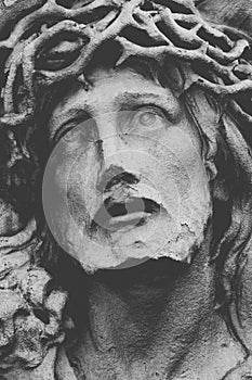 Divine Mercy of God Jesus Christ. An ancient statue