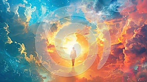 Divine Radiance: A Spiritual Journey Through the Celestial Sky