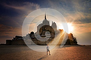 Divine tourist at Le Mont Saint-Michel