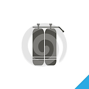 diving cylinders simple icon. diving isolated icon