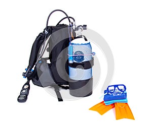 Diving equipment isolated