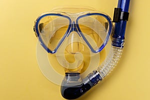 Diving equipment. Snorkeling mask and tub