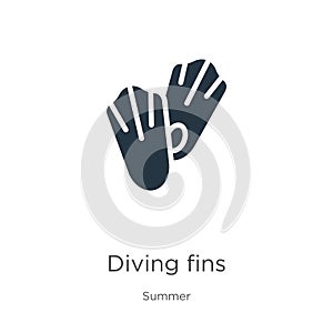 Diving fins icon vector. Trendy flat diving fins icon from summer collection isolated on white background. Vector illustration can