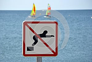 Diving forbidden
