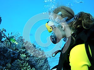 Diving girl