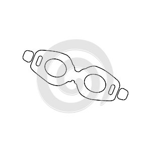 Diving glasses icon. Element of Beach for mobile concept and web apps icon. Outline, thin line icon for website design and photo