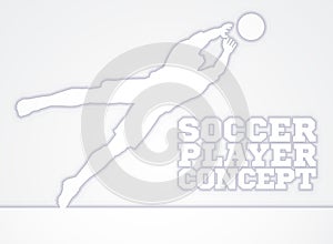 Diving Goal Keeper Silhouette Soccer Player