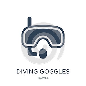 diving goggles icon in trendy design style. diving goggles icon isolated on white background. diving goggles vector icon simple