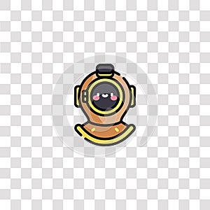 diving helmet icon sign and symbol. diving helmet color icon for website design and mobile app development. Simple Element from