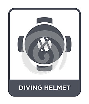 diving helmet icon in trendy design style. diving helmet icon isolated on white background. diving helmet vector icon simple and