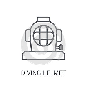Diving Helmet icon. Trendy Diving Helmet logo concept on white b