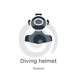 Diving helmet icon vector. Trendy flat diving helmet icon from nautical collection isolated on white background. Vector