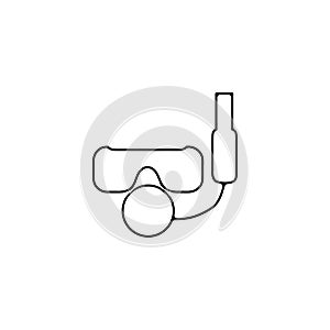 diving icon. Scuba mask vector line icon. Scuba mask linear outline icon