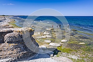 Diving in idyllic scenery