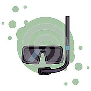 Diving mask snorkel