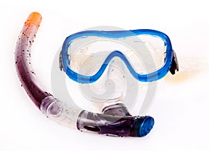 Diving mask and snorkel