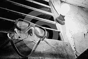 Diving mask and lights