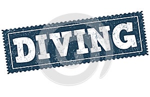 Diving sign or stamp