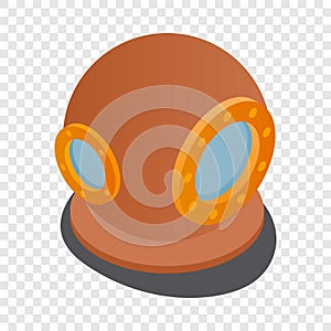 Diving suit helmet isometric icon