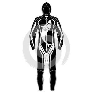 Diving suit vector flat illustration