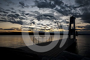 Diving Tower Silhouette