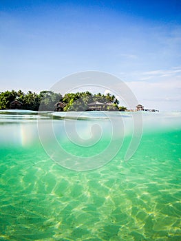 Diving under into the sea