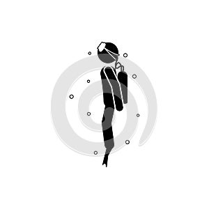 Diving vater exit icon. Element of diving icon for mobile concept and web apps. Pictogram Diving vater exit icon can be used for w photo