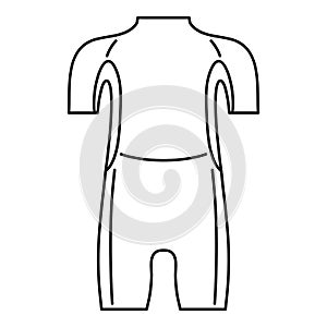 Diving wetsuit icon, outline style