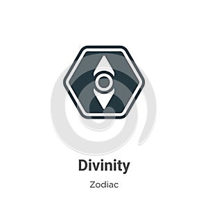 Divinity vector icon on white background. Flat vector divinity icon symbol sign from modern zodiac collection for mobile concept