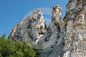 Divnogorye, chalk mountains