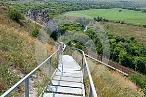 Divnogorye, Staircase from the top of the hill