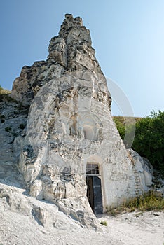 Divnogorye, Voronezh region, Church in chalk mountain