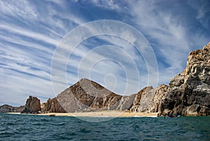 Divorce Beach at the end of the Baja California peninsula at Cabo San Lucas