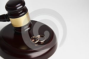 Divorce concept, canceling marriage, legal separation