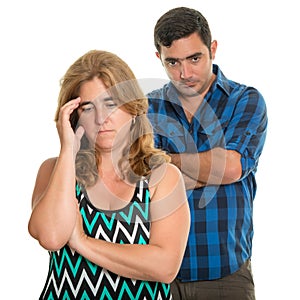 Divorce, Conflicts in marriage - Sad hispanic couple