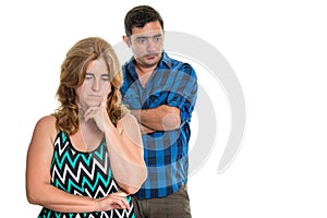 Divorce, Conflicts in marriage - Sad hispanic couple photo