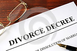 Divorce decree form