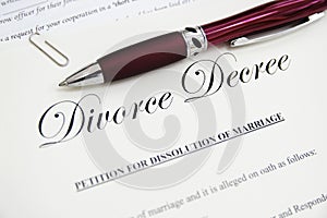 Divorce documents