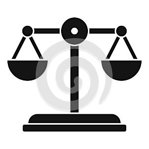 Divorce mediation balance icon, simple style