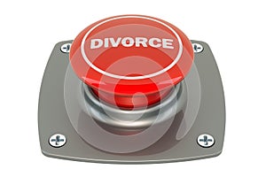 Divorce pushbutton, 3D rendering